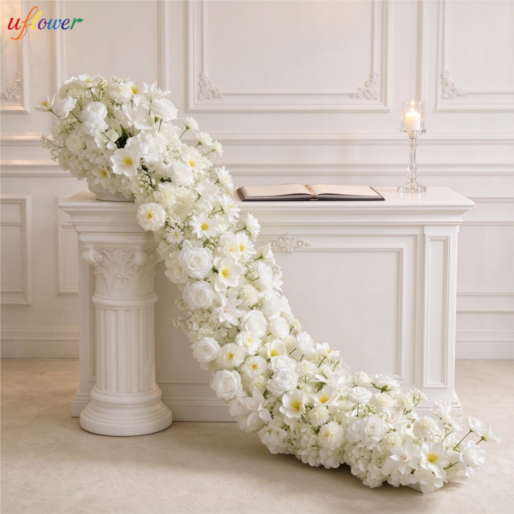 Uflower White Rose Hydrangea A - Table Runner review and price
