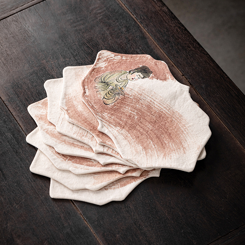 Hand Drawn Persimmon Dyed Zen  - Table Runner review and price