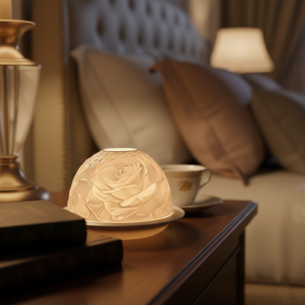 Elegant Rose Porcelain Candle  - Candle Holder Decor review and price