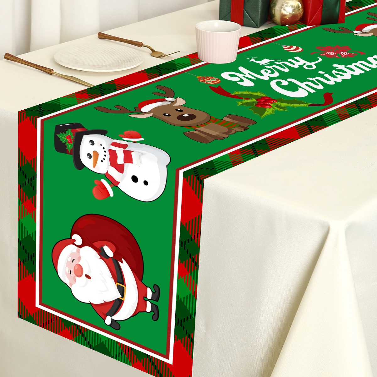 Christmas Santa Clause Polyest - Table Runner review and price