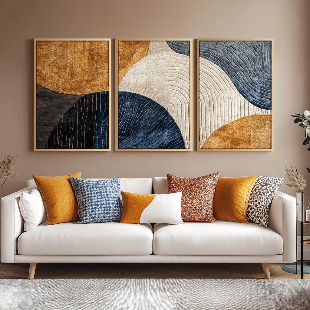3pcs Frameless Canvas Painting - Abstract Canvas Set review and price