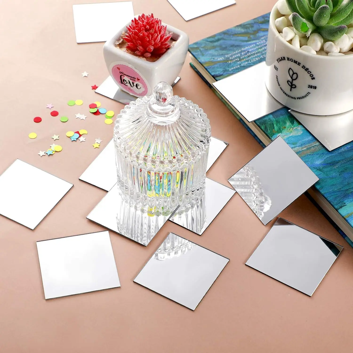 Mini Size Square Mirror Adhesi - Decorative Mirror review and price