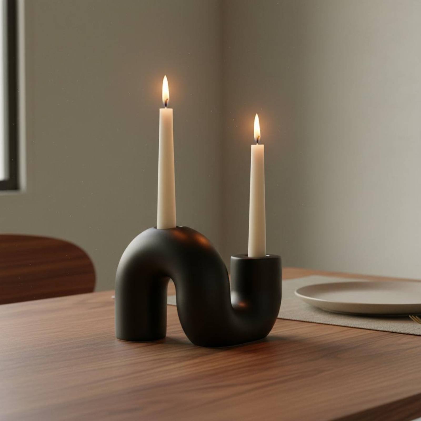 Wavy Ceramic Candle Holder Min - Candle Holder Decor review and price