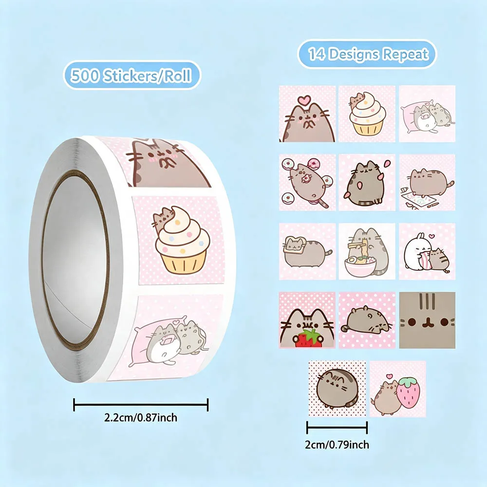 Hou 500pcs Pusheen Cartoon Cat - Wall Sticker review and price