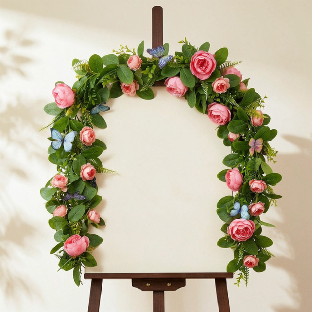 Handmade Silk Peony Vine Fake  - Table Runner review and price